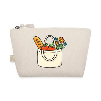 Colorful shopping bag with vegetables and flowers - Organic Pouch - nature - Front