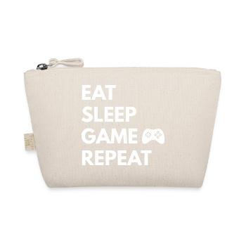Eat Sleep Game Repeat – Gaming Motto - Organic Pouch - nature - Front