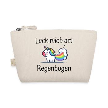 Lick Me At Rainbow Unicorn Saying - Organic Pouch - nature - Front