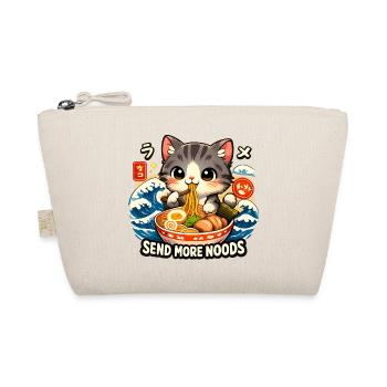 Kawaii Cat Ramen Noodles Anime Cat - Organic Pouch - nature - Front