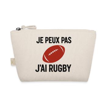 Je peux pas j'ai Rugby - Trousse biologique - nature - Devant