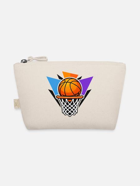 Basketball-Basketball-Basketball-Grafik-Dunk-Kunst - Bio-Täschchen - Natur - Vorne