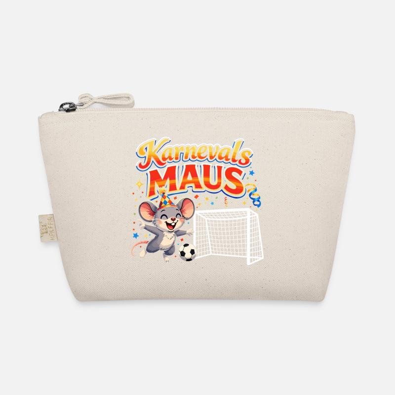 Karnevalsmaus Fußball Kostüm Geschenk Süß Niedlich - Bio-Täschchen - Natur