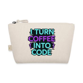 I Turn Coffee Into Code - Organic Pouch - nature - Front