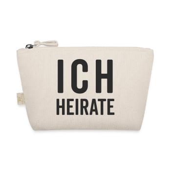 Ich Heirate – Hochzeit Motiv  - Bio-Täschchen - Natur - Vorne