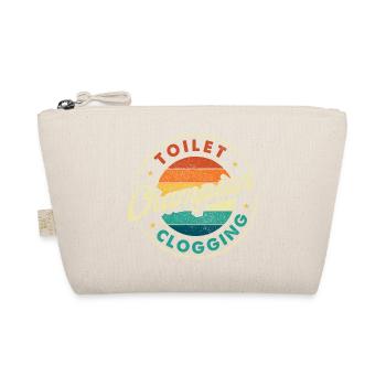 Toilet Clogging Champion Bathroom Plunger Humor - Organic Pouch - nature - Front