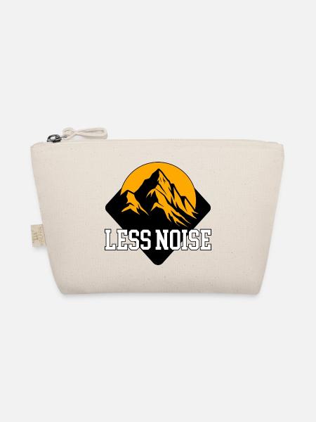 Weniger Lärm | Minimalistische Outdoor-Grafik - Bio-Täschchen - Natur
