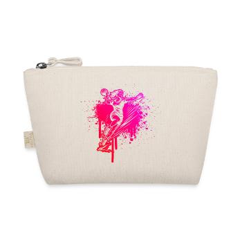 Handball Illustration für Handball fuer Frauen - Bio-Täschchen - Natur - Vorne