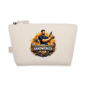 Logo Craftsman – Style de bande dessinée avec perceuse - Trousse biologique - nature - Devant