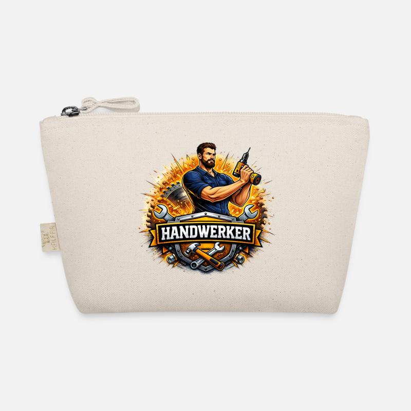 Logo Craftsman – Style de bande dessinée avec perceuse Trousse biologique