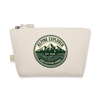 Alpine Explorer Mountain Peaks Vintage - Organic Pouch - nature - Front