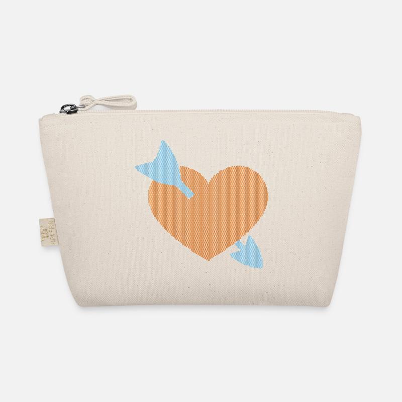 Herz mit Pfeil durchbohrt Bio-Täschchen