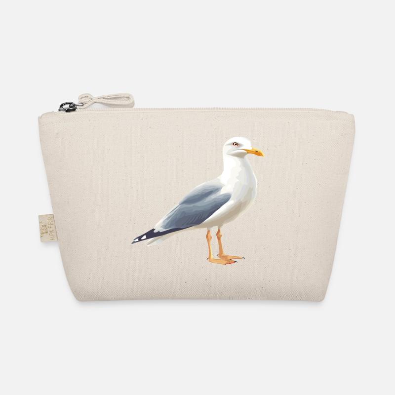 Coastal Clouds Seagull Organic Pouch