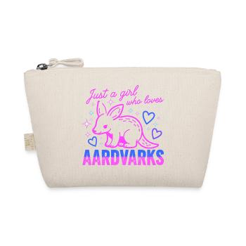 Just a Girl Loves Aardvarks Neon - Organic Pouch - nature - Front