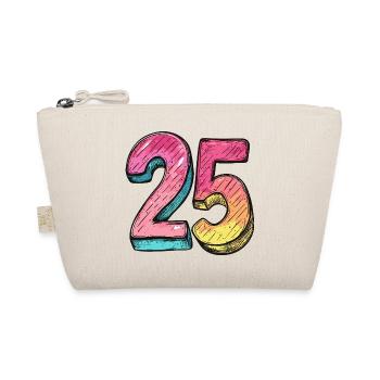 25 Zahl Bunt - Bio-Täschchen - Natur - Vorne