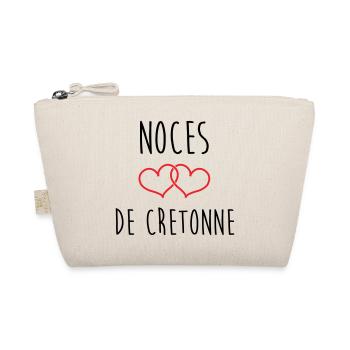 Cretonne-Hochzeit 19 Jahre Liebe - Bio-Täschchen - Natur - Vorne