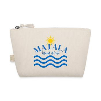 Matala Crete Waves Sun Logo - Organic Pouch - nature - Front