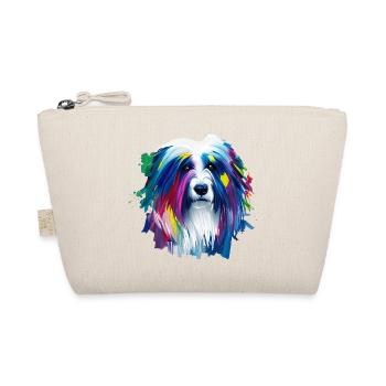 Old English Sheepdog Vibrant Oil Painting Art - Organic Pouch - nature - Front