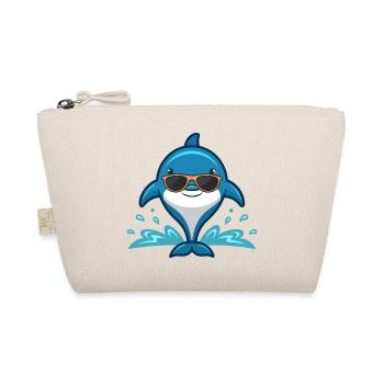 Chic dolphin on the waves - Organic Pouch - nature - Front