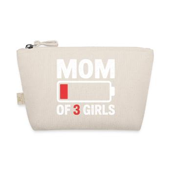 Mom of 3 Girls Battery Life - Organic Pouch - nature - Front