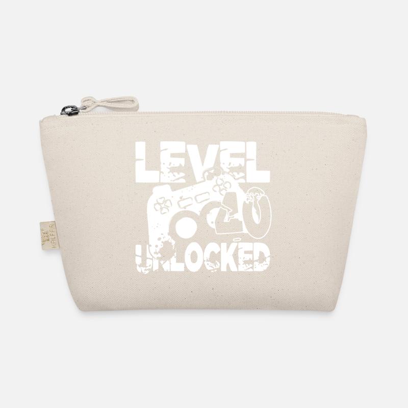 Level 40 Controller Grafik schwarz weiss Bio-Täschchen