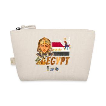 Pharaon égyptien vintage avec drapeau et pyramides - Trousse biologique - nature - Devant