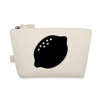 Lemon Silhouette – Fresh Citrus Design - Bio-Täschchen - Natur - Vorne