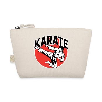 Karate Martial Arts Karateka Kick Dojo Training - Organic Pouch - nature - Front