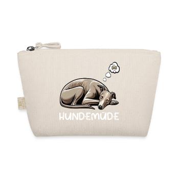 Hundemüde Whippet Windhund Whippets Whippethalter - Bio-Täschchen - Natur - Vorne
