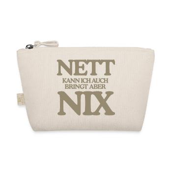 Lustiger Spruch Nett Kann Ich Auch Bringt Nix Retr - Bio-Täschchen - Natur - Vorne