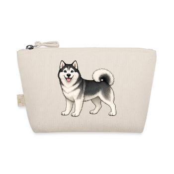 Cheerful Husky - Organic Pouch - nature - Front