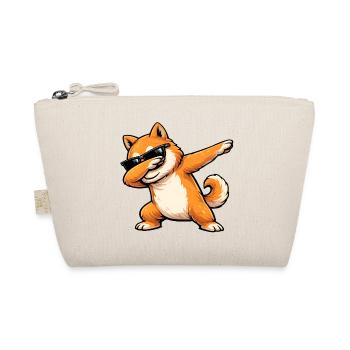 Dabbing Shiba Inu - Organic Pouch - nature - Front