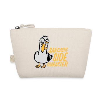 Crazy Seagull Sarcastic Side Character Funny - Organic Pouch - nature - Front