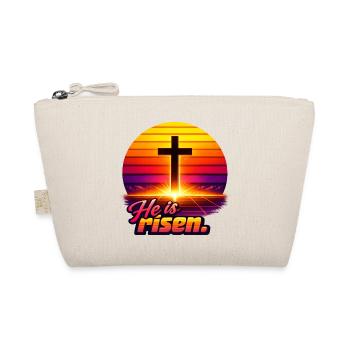He is risen Sunset retro - Organic Pouch - nature - Front