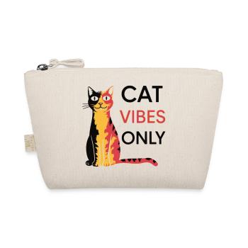 Katzen Vibes Only Design - Bio-Täschchen - Natur - Vorne