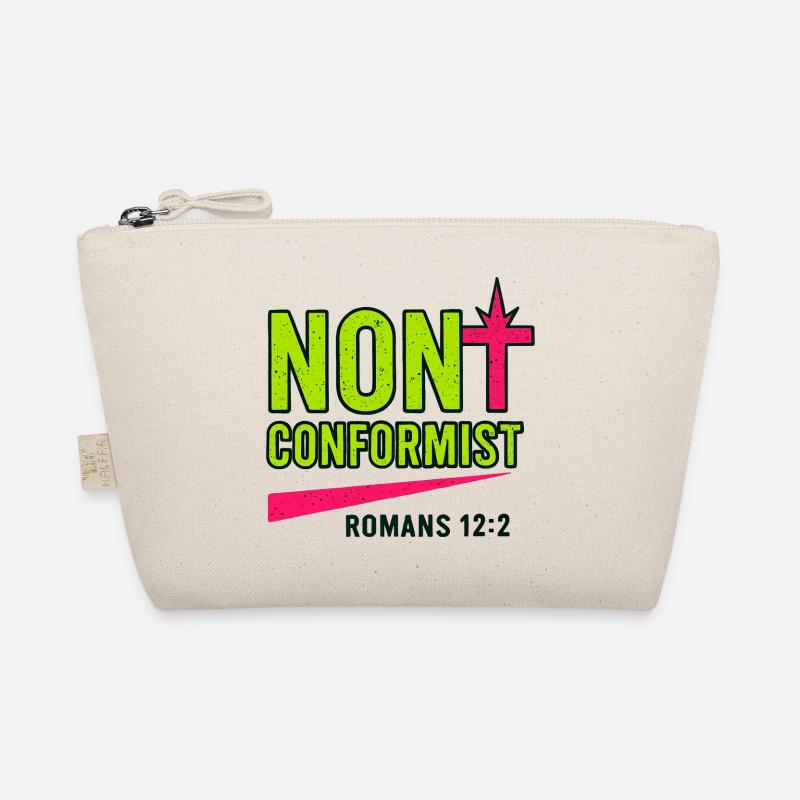 Christian Pop Art Romans 12:2 Neon Design Organic Pouch