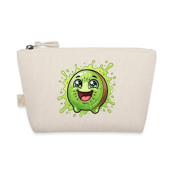 Happy Kiwi Splash Cartoon - Organic Pouch - nature - Front