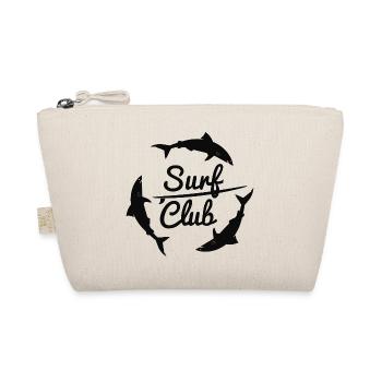 Surf Club Shark Ocean Surfing Beach Vintage Design - Organic Pouch - nature - Front