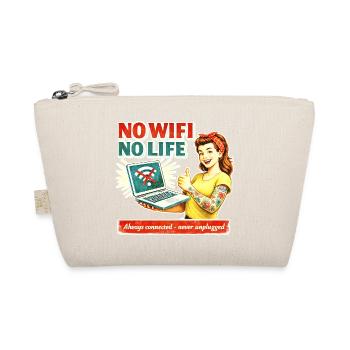 No Wi-Fi No Life Retro - Organic Pouch - nature - Front
