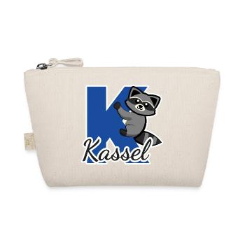 Kassel Waschbär klettert am Buchstaben K - Bio-Täschchen - Natur - Vorne