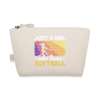 Just a girl who loves Softball Player Teen Girls - Organic Pouch - nature - Front