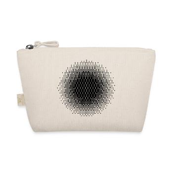 pixelated circle design - Organic Pouch - nature - Front