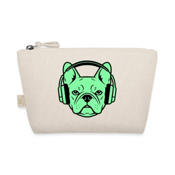 Frenchie Headphones Gamer Dog - Organic Pouch - nature - Front