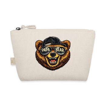 Papa Bear Sunglasses Cap Design - Organic Pouch - nature - Front
