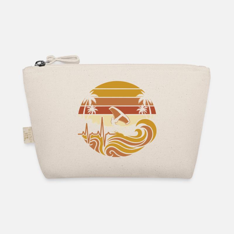 Sunset Surfing Palm Trees Organic Pouch