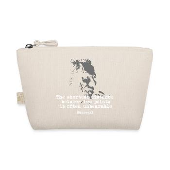 Bukowski Quote Grunge Typography - Organic Pouch - nature - Front