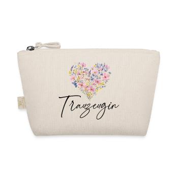 Flower Heart - Maid of Honor - Personalizable - Organic Pouch - nature - Front