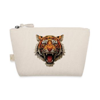 Tiger Head Roaring - Organic Pouch - nature - Front