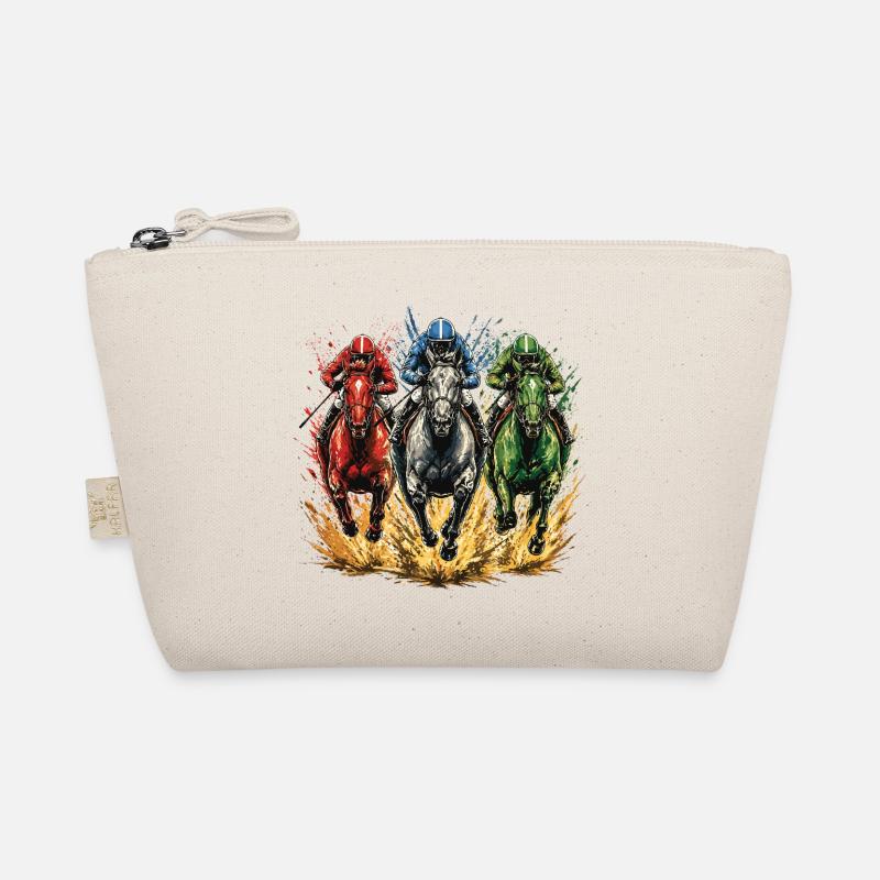 Fan de trois chevaux de course sur l’hippodrome Trousse biologique