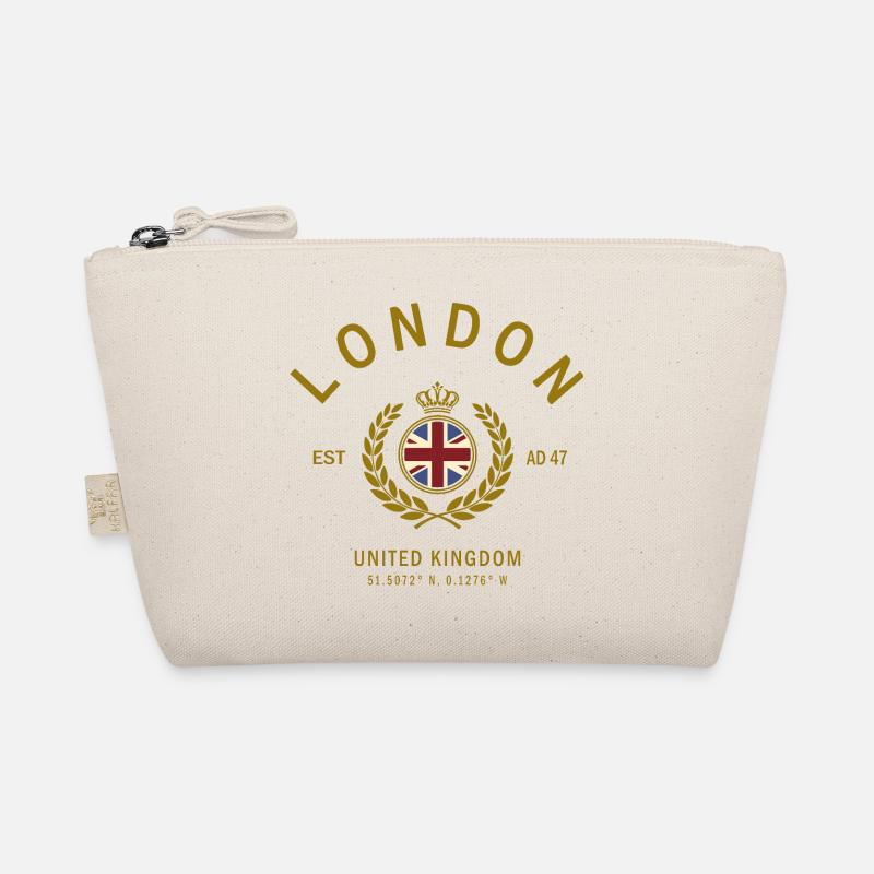 Écusson Londres Drapeau UK doré Trousse biologique